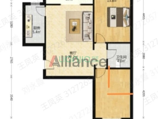 水岸花城，好房源，环境好，交通便利。-户型图