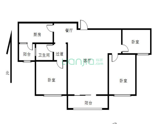 恒大悦珑湾三室两厅出售，看房方便-户型图