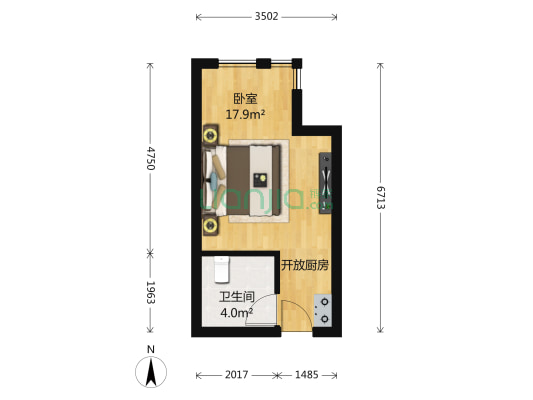 爱尚里 1室0厅1卫 39平方