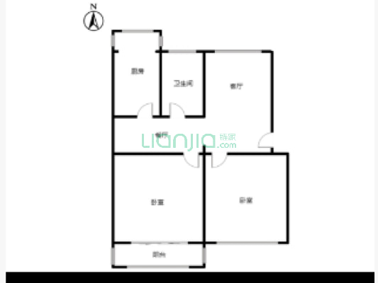 出门范阳路  南北通透两居  中间楼层-户型图