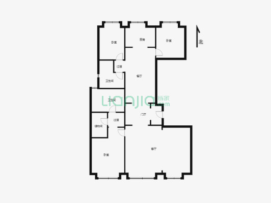 绿城百合留香苑四室两厅一厨两卫，209平米，380万-户型图