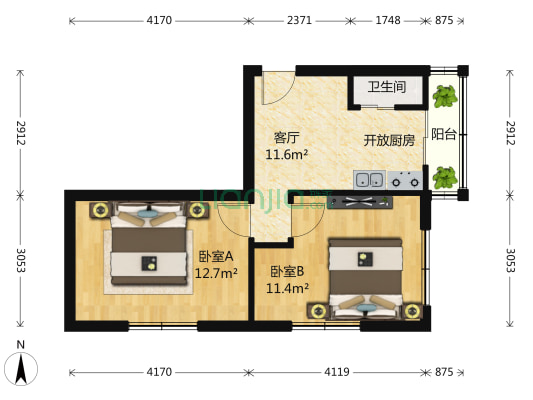 地理位置好，采光充足。中间楼层