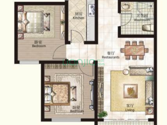 小区高尔夫别墅里 优美宜居 前排无遮挡 次顶美景一览-户型图