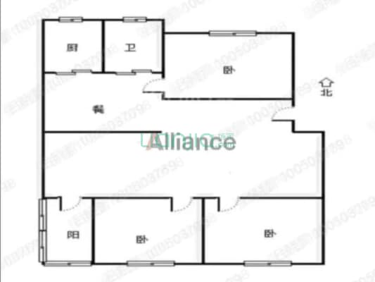 县府小区 三居 有小房 有固定车位-户型图