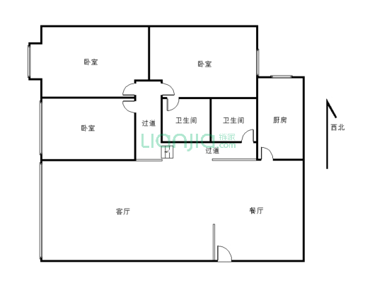 高升苑小区，准备安装电梯中，平方大适合一家3代住-户型图
