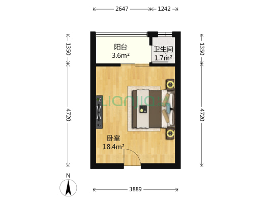 自由港湾 把边户型 南北通户型