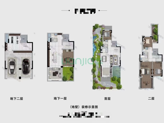 花田路 集中供暖，洋房下叠带小院-户型图