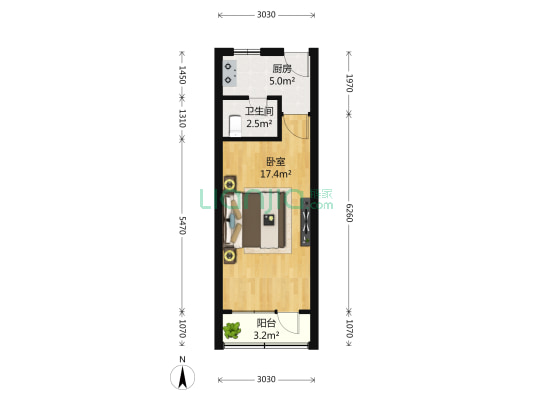 康健路3号 1室0厅1卫 0平方