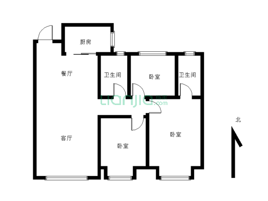 悦棠湾一期 现房精装 看房方便 有车位小棚 捆绑-户型图