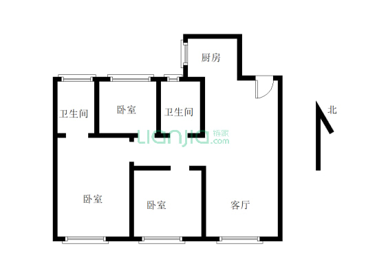 中天·星悦湾 3室1厅 南 北-户型图