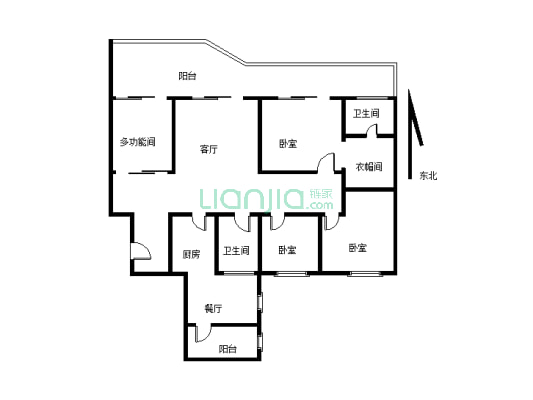 丽雅龙城138户型看中庭看江户型好高楼层-户型图