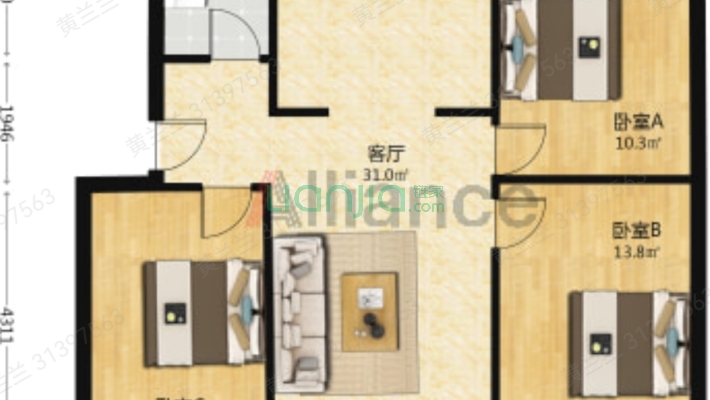 中院家属院二手房实景图