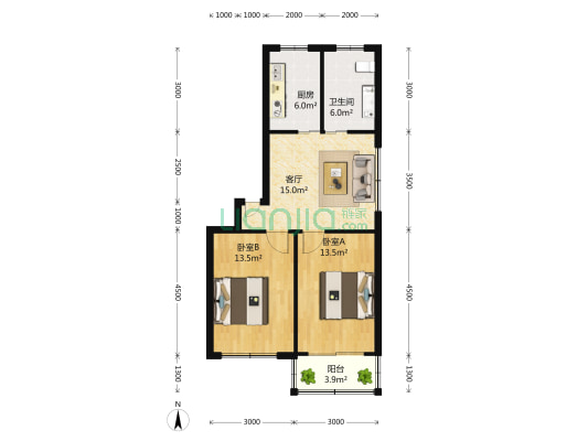 河畔路201弄 2室1厅1卫 0平方