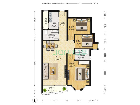 业主深圳唯一一套住宅，户型实用方正，采光充足