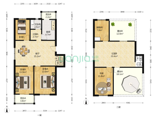 三江小区 4室1厅1卫 123平方