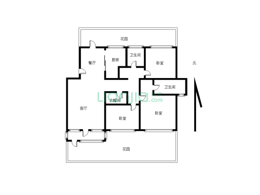 锦绣花园（新城区）3-2-1-2 140.00m²-户型图