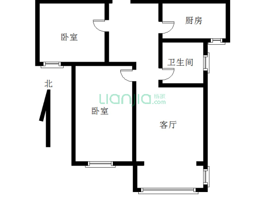 老城区的电梯房，房本在手随时过户。-户型图