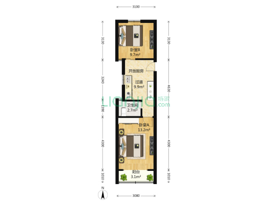 小木桥路227弄 1室1厅1卫 48平方