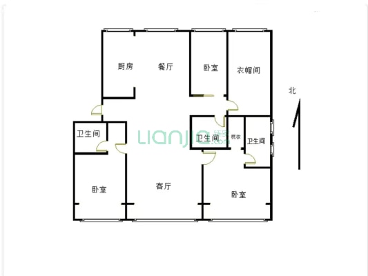 龙庭国际 大平层 4室2厅3卫 精装 带双车位仓房-户型图