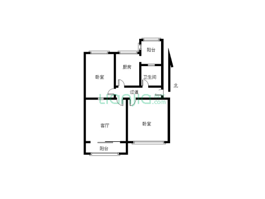 兴隆小区步梯二楼，，简单装修，看房提前联系，-户型图