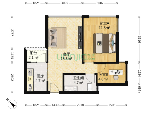 碧海片区双地铁   精装方正实用两房   业主诚心出售