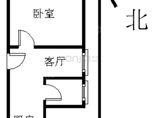 肚带营小区 2室1厅 南