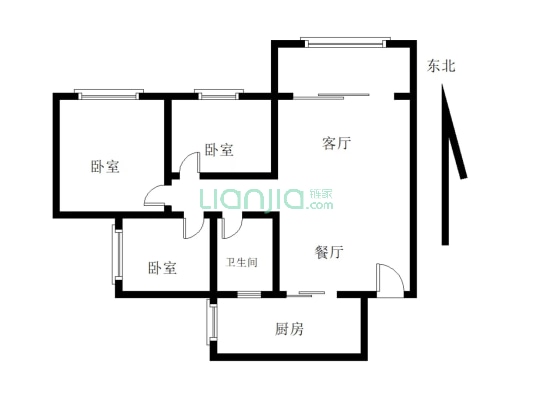 锦悦府精装3室位置好，装修好，可直接入住-户型图