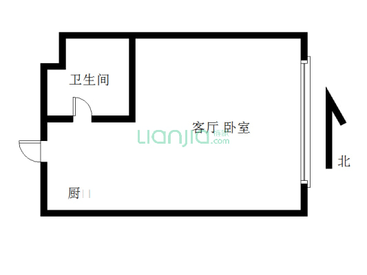 金街公寓 市医院 公寓式住宅 精装修-户型图
