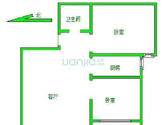 硕丰园 2室1厅 西-户型图