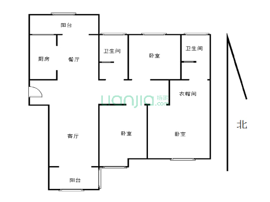 建业城三期(项城) 3室2厅 东-户型图
