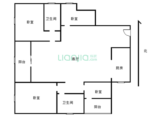 中铁滨江国际二期 改善大套四 江景房 好楼层-户型图