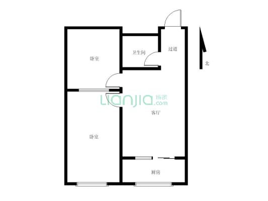 四季果岭2-1-1-1 59.79m² 满五唯一带家具家电-户型图