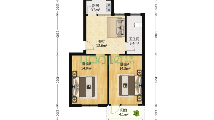 江桥三村七街坊二手房实景图