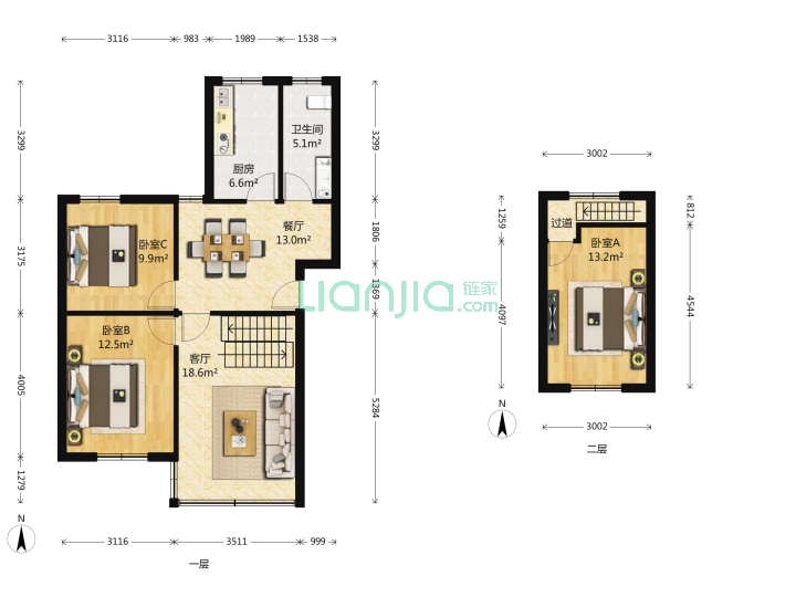 房型图，如果显示不出来，请点击小区名到链家看