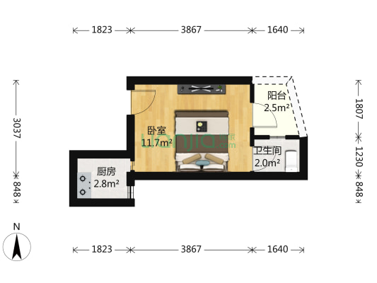 竹子林小户型 总价低 近公园 近地铁！