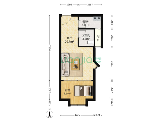 满五唯一 业主自住小两房 精装修 朝南向 双地铁口物业