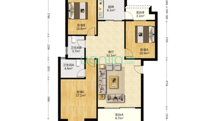 城市之心二手房实景图