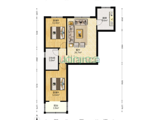 宏远碧萝湾，位置好，购物方便，业主诚心出售-户型图