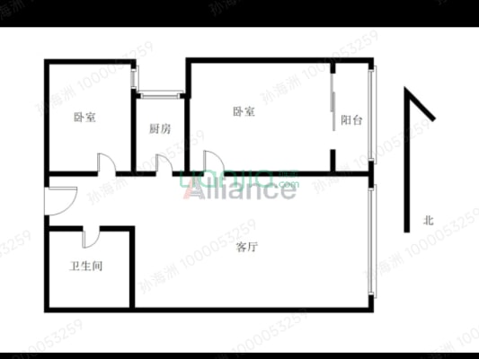 范阳路旁 交通便利 配套成熟 北新家园两居满二税费低-户型图