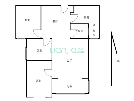 锦绣家和电梯房房22楼3室2厅2卫有证可以贷款-户型图