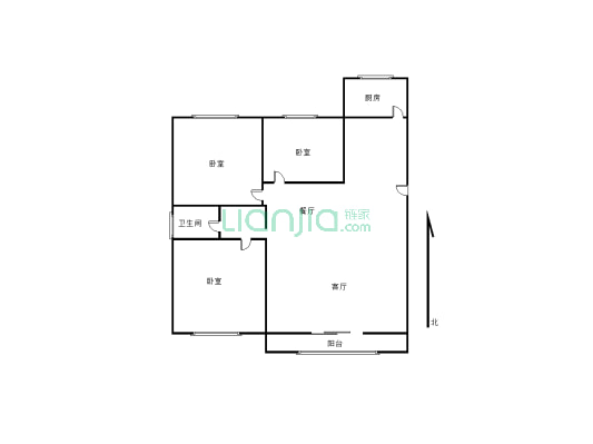 碧桂园108平米三室 精装房业主诚意出售 看房方便-户型图
