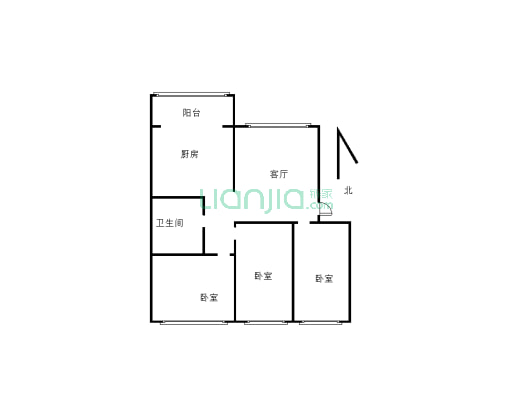 （学府家园(科尔沁区)3-1-1-1 125.00m² 65 万）-户型图