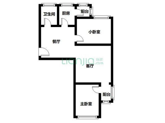 华阳路西丁旁 没上水 好楼层 双阳台公摊小 急售-户型图