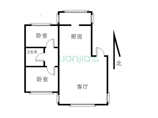 鑫荣家园 步梯4楼  80平  带车库-户型图