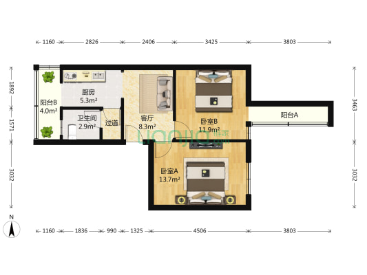 慈惠堂街31号 2室1厅1卫 60平方