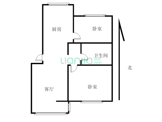 世纪园小区东区2-1-1-1 80.00m²-户型图