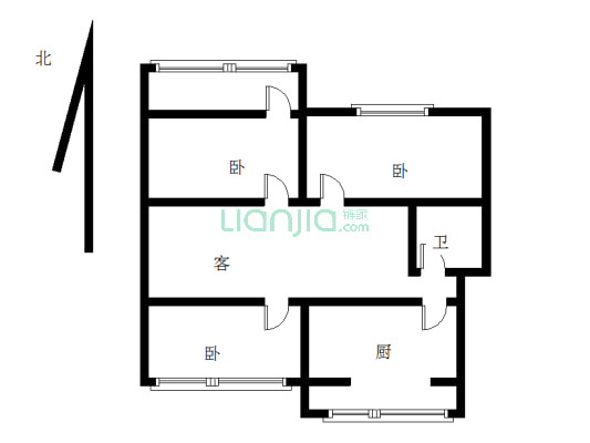 东兴街，板楼经典，三居室。满二-户型图