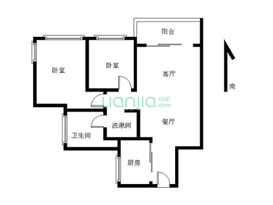 金逸豪庭 2室2厅 北