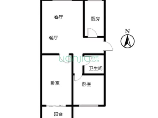 开发区的2居室    社区环境很好-户型图