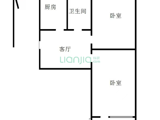 研制厂小区 2室1厅 南 北-户型图